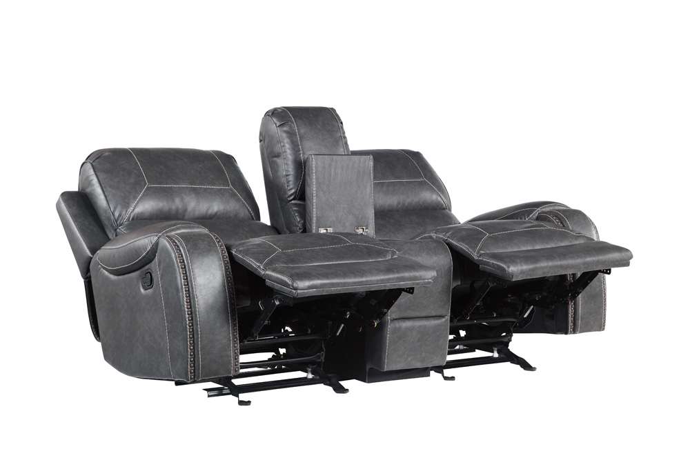 Steve Silver - Keily Gray Manual Console Loveseat - KE800CLG veiw 3