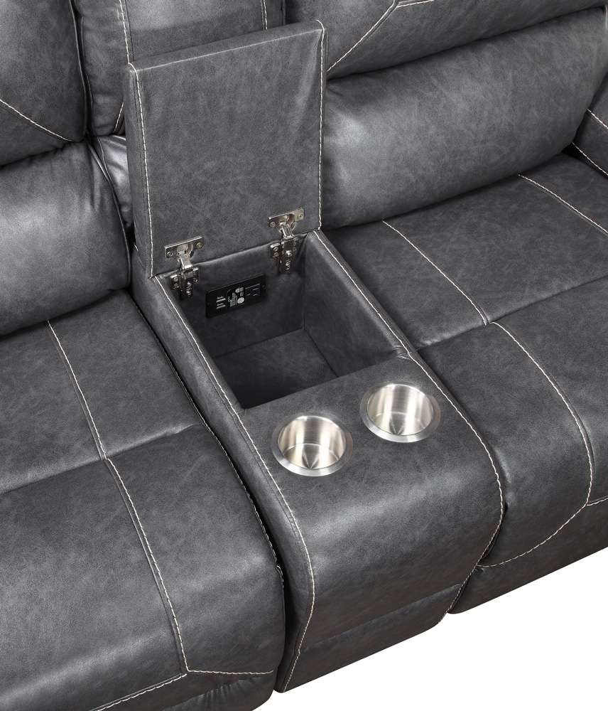Steve Silver - Keily Gray Manual Console Loveseat - KE800CLG veiw 4