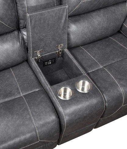 Steve Silver - Keily Gray Manual Console Loveseat - KE800CLG veiw 4