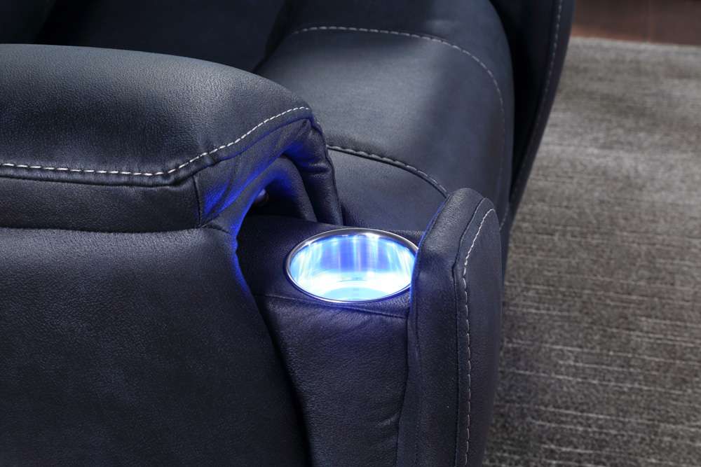 Steve Silver - Lexington Power Media Recliner - Ocean Blue - LX850CO veiw 5