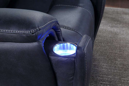 Steve Silver - Lexington Power Media Recliner - Ocean Blue - LX850CO veiw 5