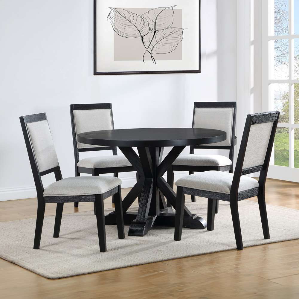 Steve Silver - Molly Black 5pc Dining Set - MY4848-D5PC-K veiw 4