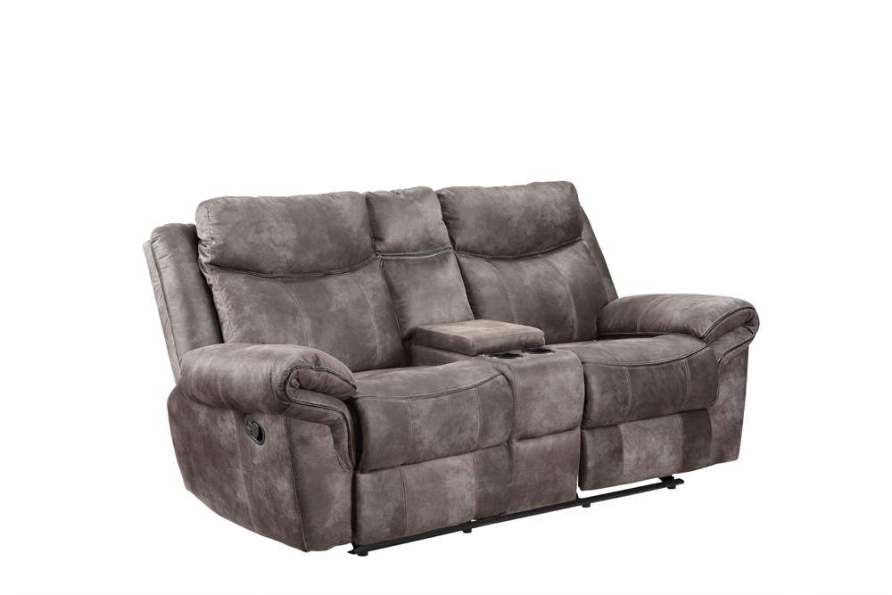 Steve Silver - Nashville Manual Glider Recliner Console Loveseat - Grey - NH850CLG veiw 2