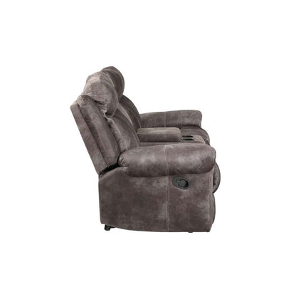 Steve Silver - Nashville Manual Glider Recliner Console Loveseat - Grey - NH850CLG veiw 4
