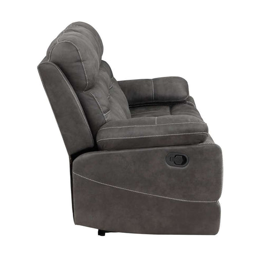 Steve Silver - Rodger Manual Reclining Sofa, Midnight Gray - RUD800SG veiw 2