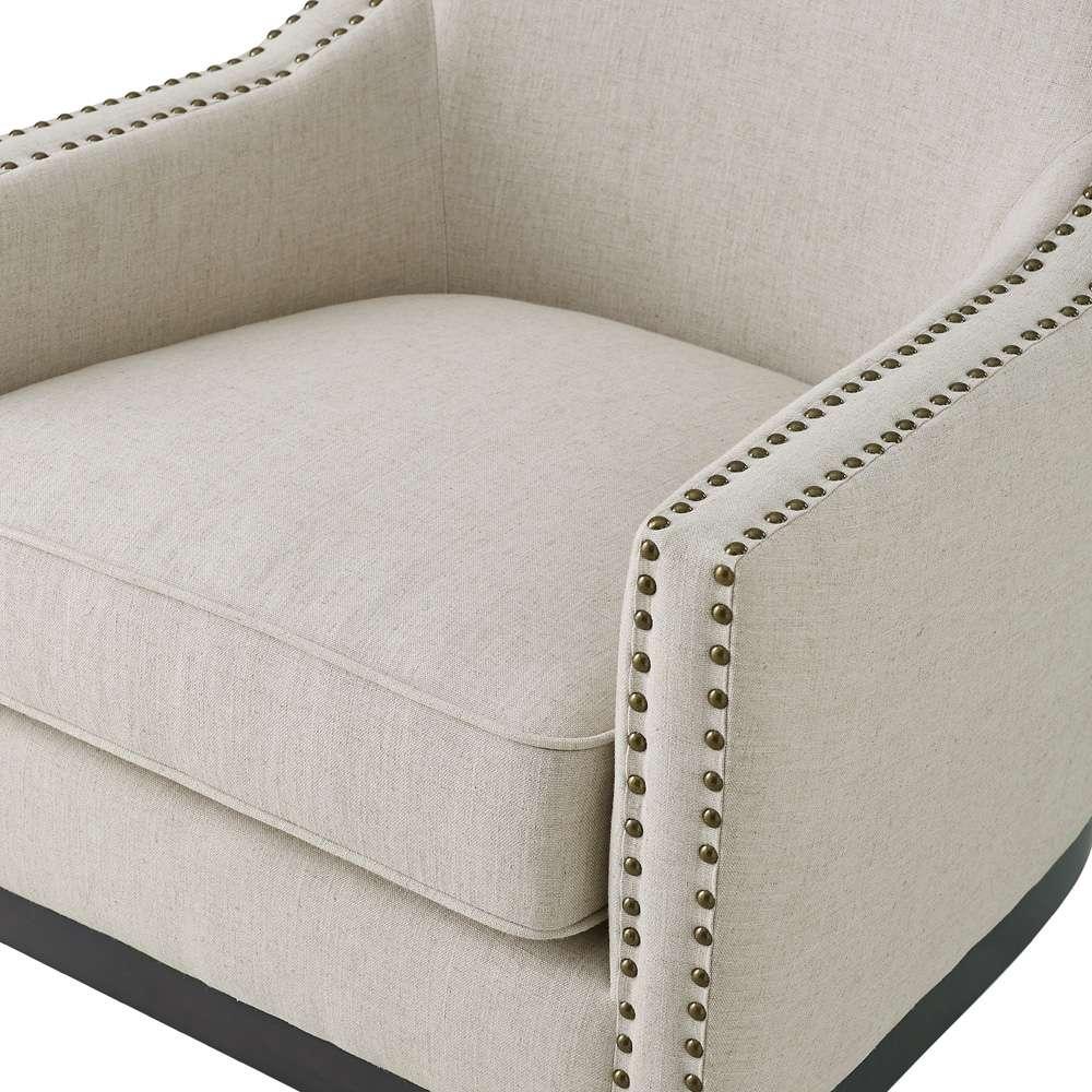 Steve Silver - Roswell Linen Accent Chair - Beige - RW850ACB veiw 4
