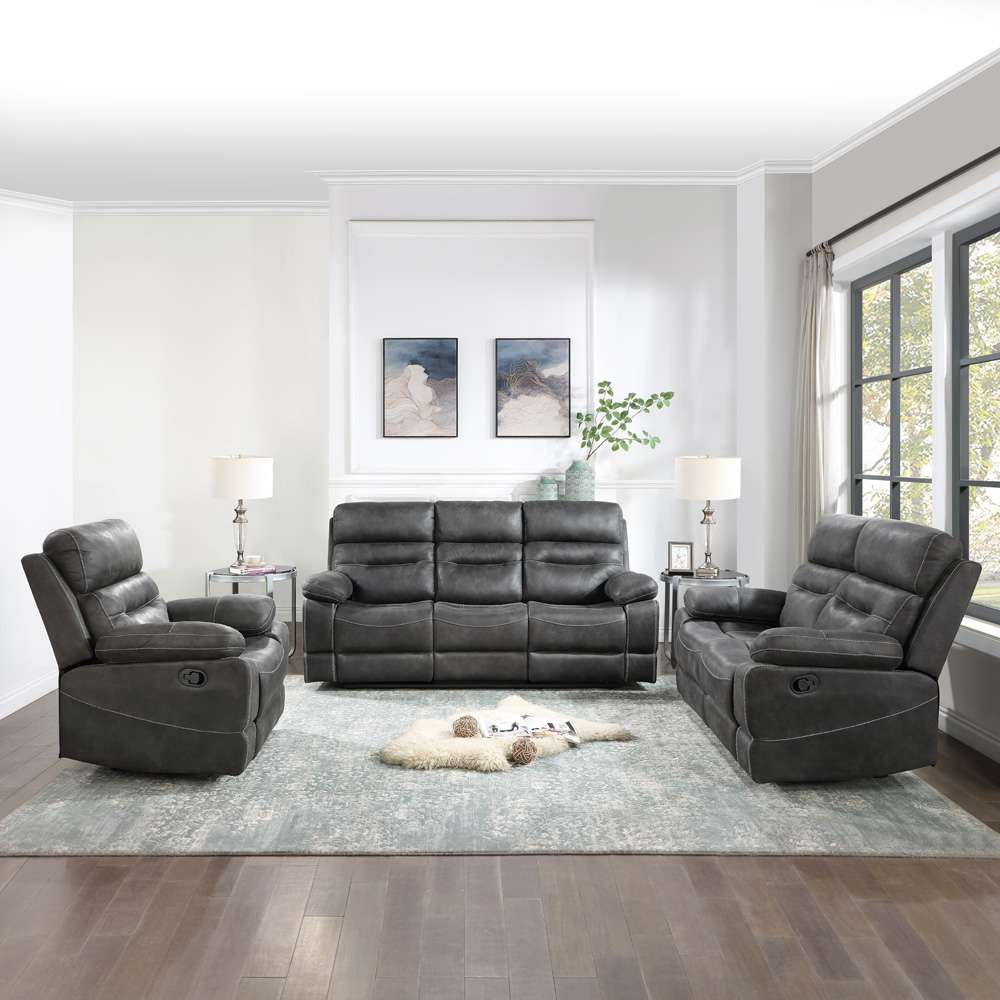 Steve Silver - Rudger 3pc Upholstered Set - Gray - RUD800-3PC-G veiw 1