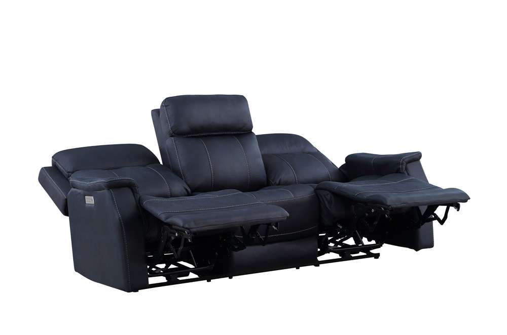 Steve Silver - Valencia Dual-Power Reclining Sofa, Ocean Blue - VA950SO veiw 3