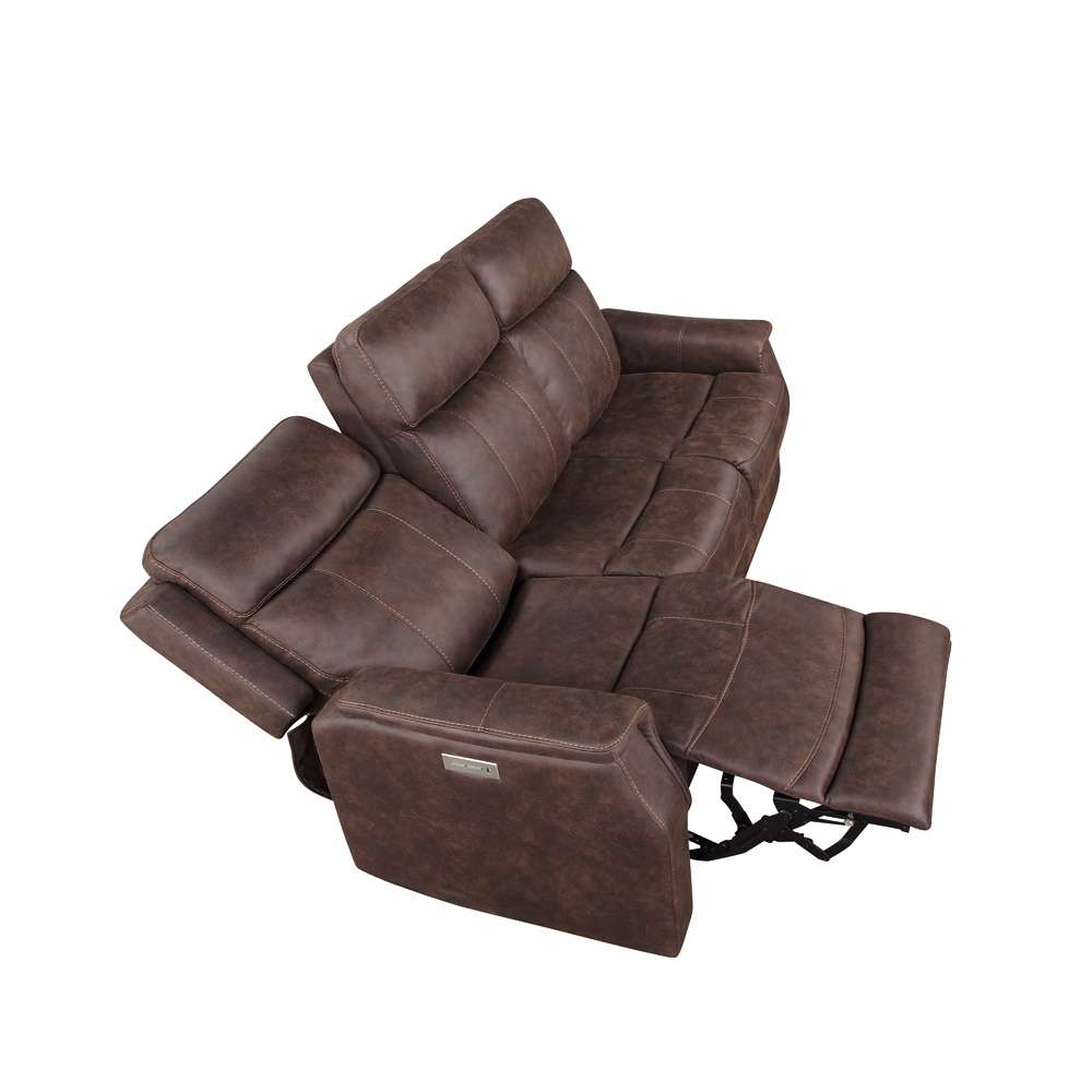 Steve Silver - Valencia Dual-Power Reclining Sofa, Walnut - VA950SW veiw 3
