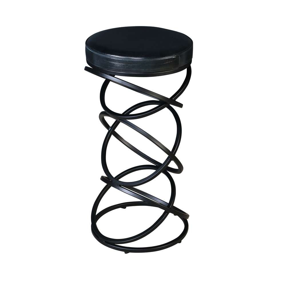 Porter Designs - Polaris Leather 30in Bar Stool, Gray - 02-218-10-6795 veiw 1