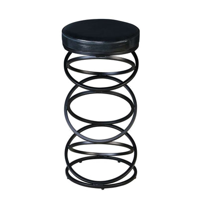 Porter Designs - Polaris Leather 30in Bar Stool, Gray - 02-218-10-6795 veiw 3
