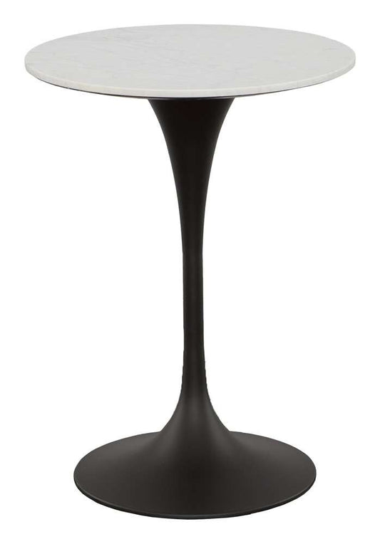 Fairfield Chair Company - Massimo Tulip Counter Height Table Base With Carrara Marble 26in Table Top W Pencil Edge Black veiw 1