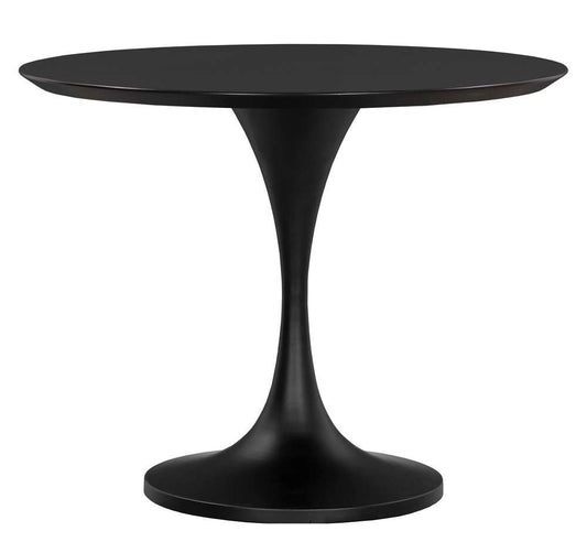 Fairfield Chair Company - Massimo Tulip Dining Height Table Base With Laminate 36in Round Table Black Top veiw 1