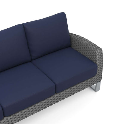 New Classic Furniture - Fiji Outdoor Patio Conversation 4 Pc Set-Sofa, 2 Chairs, Coffee Table-Blue - 60-801C-4P veiw 5