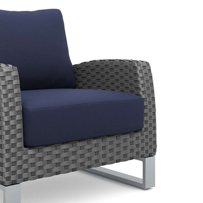 New Classic Furniture - Fiji Outdoor Patio Conversation 4 Pc Set-Sofa, 2 Chairs, Coffee Table-Blue - 60-801C-4P veiw 8