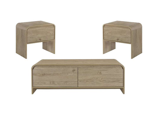New Classic Furniture - Mara  3Pcs - Cocktail Table & 2 End Tables - Natural - 19-3518N-3P veiw 1