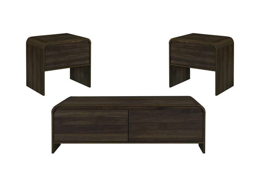 New Classic Furniture - Mara  3Pcs - Cocktail Table & 2 End Tables - Walnut - 19-3518W-3P veiw 1