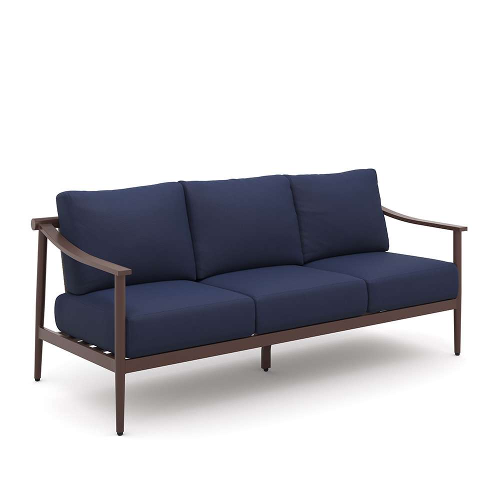 New Classic Furniture - Moana 4 Piece Outdoor Conversation Set - Sofa, 2 Club Chairs And Coffee Table-Blue - G814B-4S veiw 3