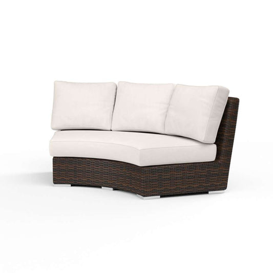 Sunset West - Montecito Curved Loveseat in Canvas Natural w/ Self Welt - SW2501-CRV-5404_CLOSEOUT veiw 1