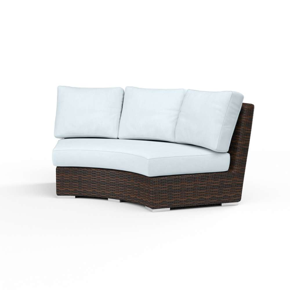 Sunset West - Montecito Curved Loveseat in Canvas Skyline w/ Self Welt - SW2501-CRV-14091_CLOSEOUT veiw 1
