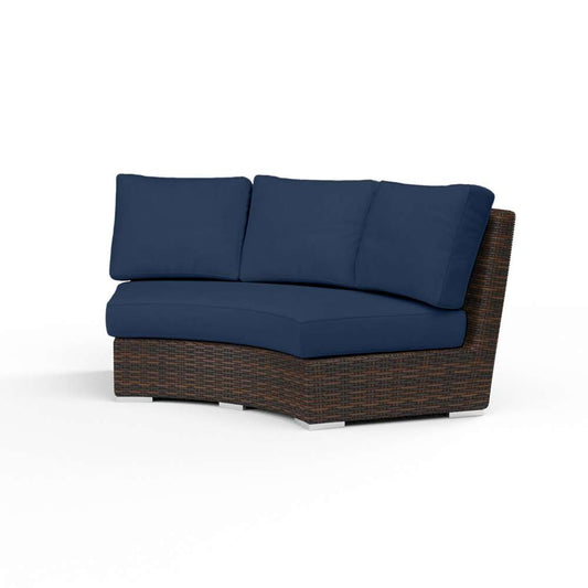 Sunset West - Montecito Curved Loveseat in Spectrum Indigo w/ Self Welt - SW2501-CRV-48080_CLOSEOUT veiw 1