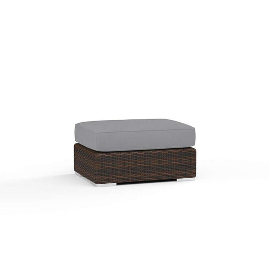 Sunset West - Montecito Ottoman in Canvas Granite w/ Self Welt - SW2501-OTT-5402 veiw 1