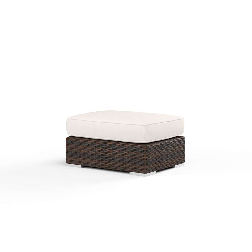 Sunset West - Montecito Ottoman in Canvas Natural w/ Self Welt - SW2501-OTT-5404 veiw 1