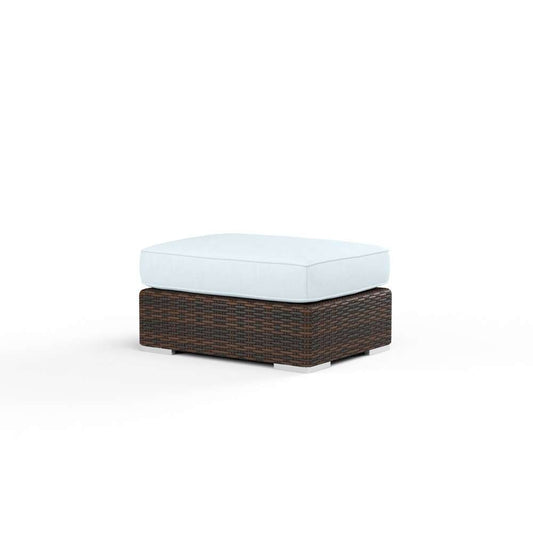 Sunset West - Montecito Ottoman in Canvas Skyline w/ Self Welt - SW2501-OTT-14091 veiw 1