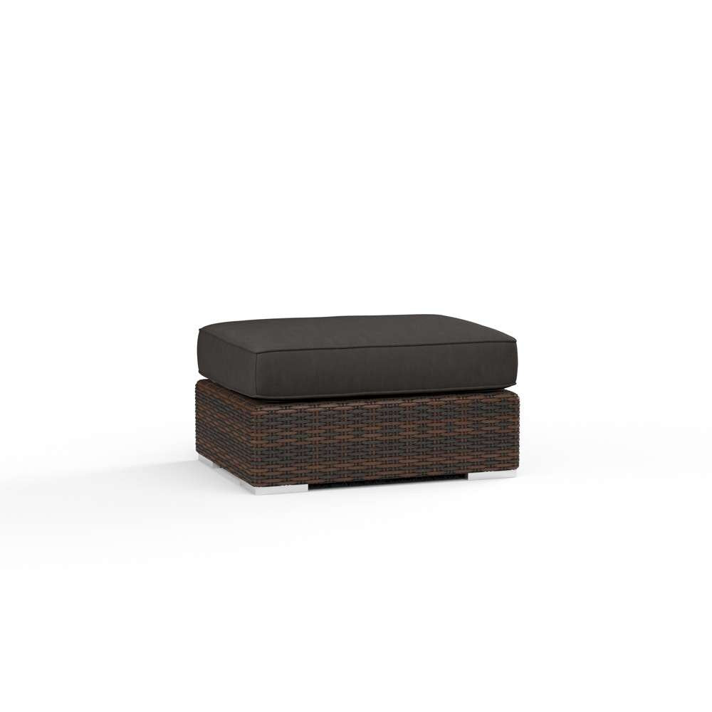 Sunset West - Montecito Ottoman in Spectrum Carbon w/ Self Welt - SW2501-OTT-48085 veiw 1
