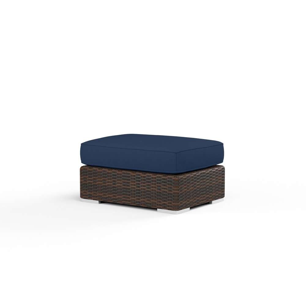 Sunset West - Montecito Ottoman in Spectrum Indigo w/ Self Welt - SW2501-OTT-48080 veiw 1