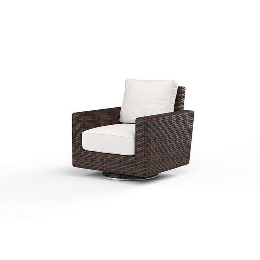 Sunset West - Montecito Swivel Rocker Club Chair in Canvas Flax w/ Self Welt - SW2501-21SR-FX-STKIT veiw 1
