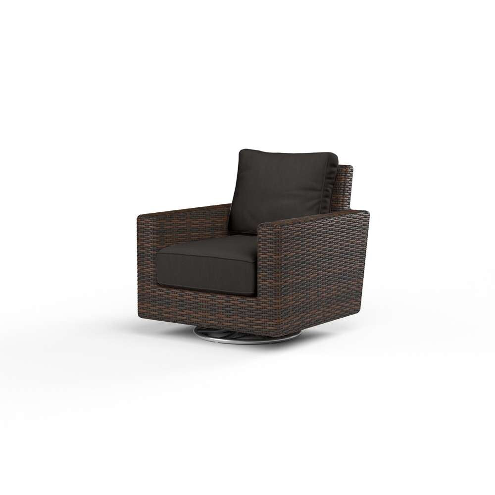 Sunset West - Montecito Swivel Rocker Club Chair in Spectrum Carbon w/ Self Welt - SW2501-21SR-48085 veiw 1