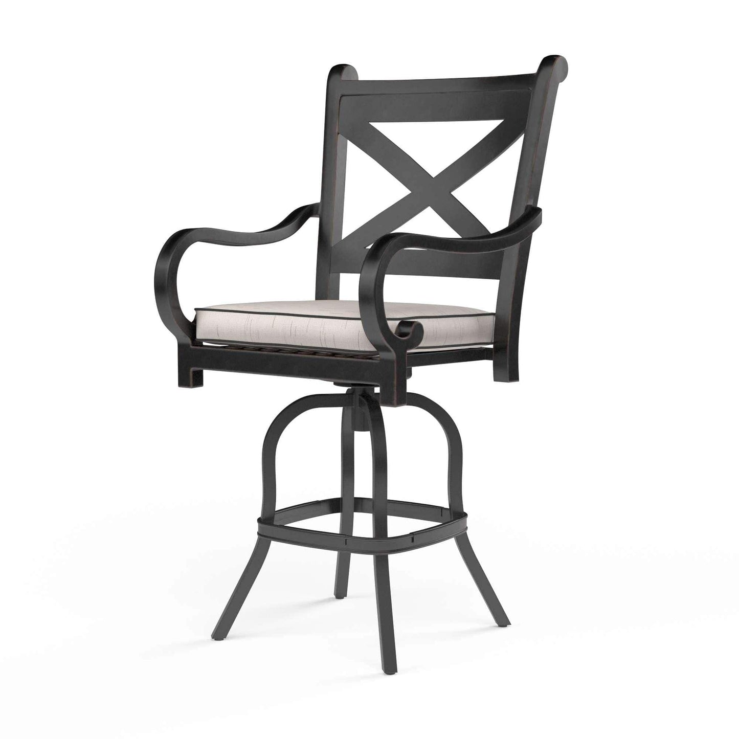Sunset West - Monterey Barstool in Frequency Sand w/ Contrast Canvas Java Welt - SW3001-7B-SAND-STKIT veiw 1
