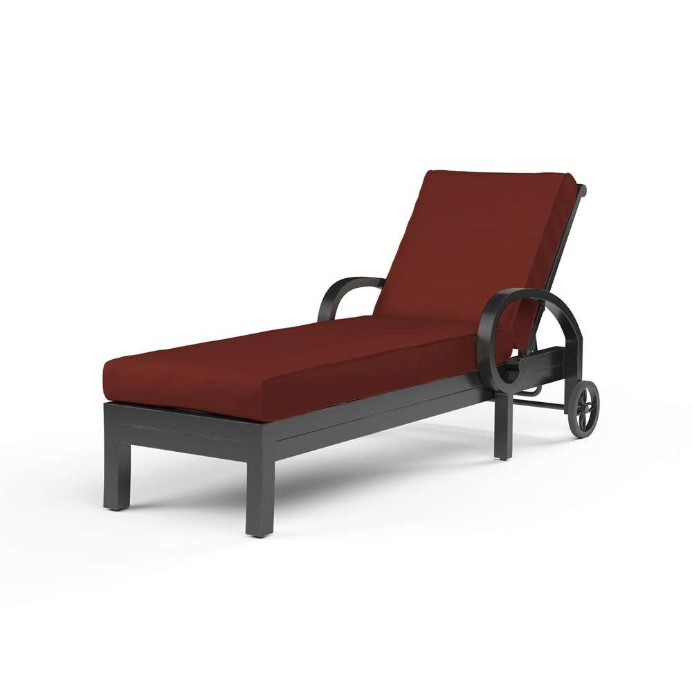 Sunset West - Monterey Chaise Lounge in Canvas Henna w/ Self Welt - SW3001-9-5407 veiw 1