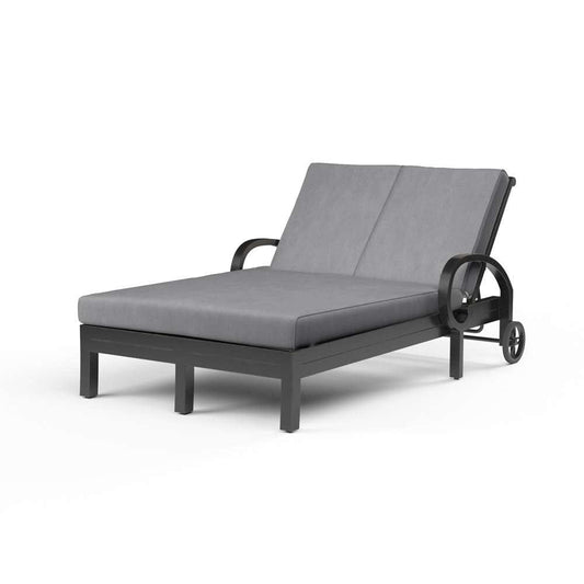 Sunset West - Monterey Double Chaise in Canvas Granite w/ Self Welt - SW3001-99-5402 veiw 1