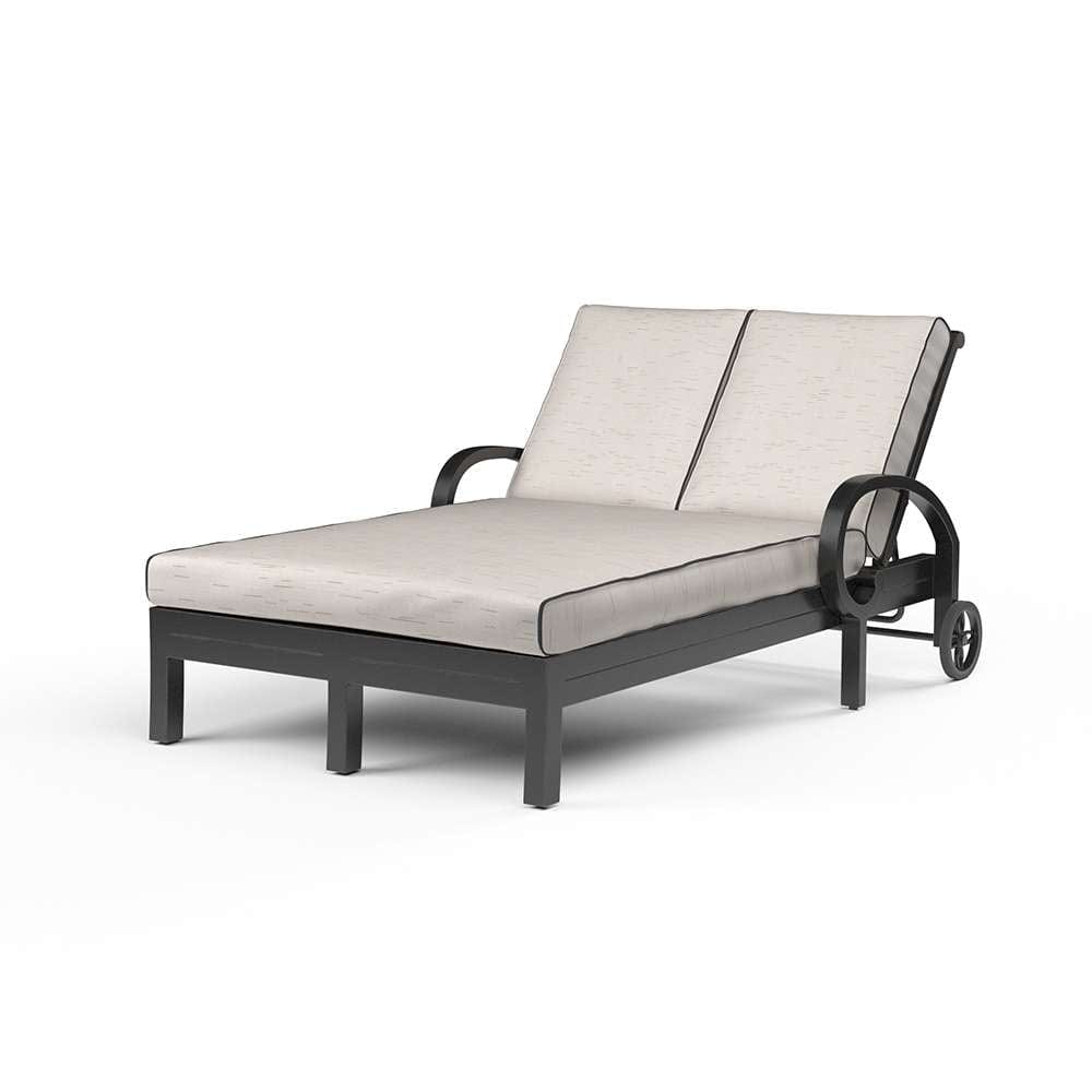 Sunset West - Monterey Double Chaise in Frequency Sand w/ Contrast Canvas Java Welt - SW3001-99-SAND-STKIT veiw 1