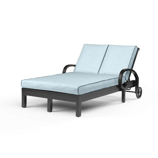 Sunset West - Monterey Double Chaise in Canvas Skyline w/ Self Welt - SW3001-99-14091 veiw 1