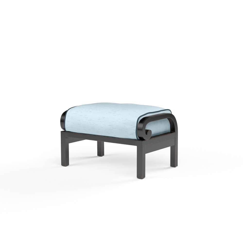 Sunset West - Monterey Ottoman in Canvas Skyline w/ Self Welt - SW3001-OTT-14091 veiw 1