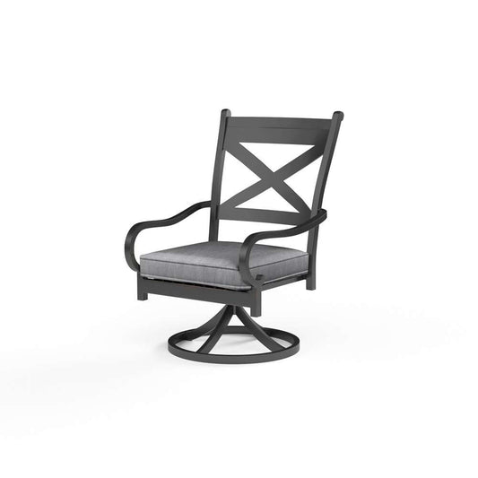 Sunset West - Monterey Swivel Dining Chair in Canvas Granite w/ Self Welt - SW3001-11-5402 veiw 1