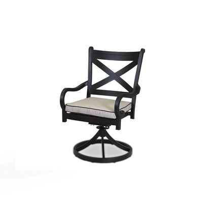 Sunset West - Monterey Swivel Dining Chair in Frequency Sand w/ Contrast Canvas Java Welt - SW3001-11-SAND-STKIT veiw 1
