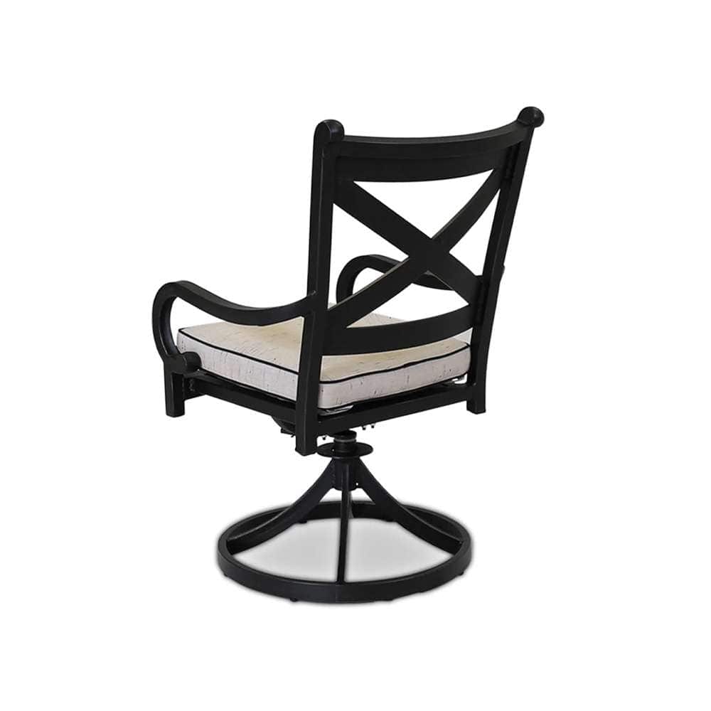 Sunset West - Monterey Swivel Dining Chair in Frequency Sand w/ Contrast Canvas Java Welt - SW3001-11-SAND-STKIT veiw 2
