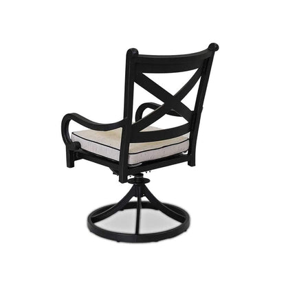 Sunset West - Monterey Swivel Dining Chair in Frequency Sand w/ Contrast Canvas Java Welt - SW3001-11-SAND-STKIT veiw 2