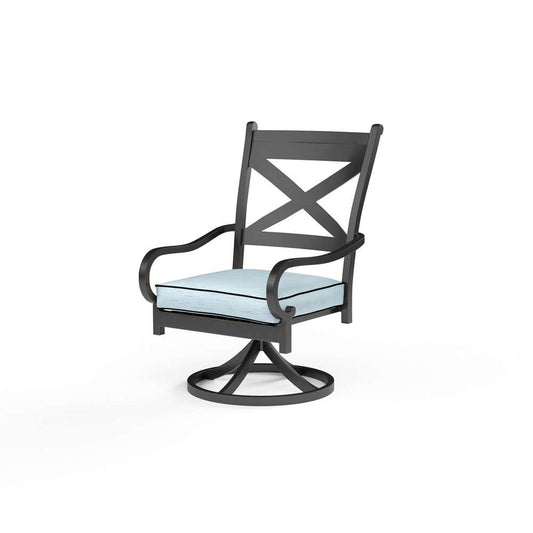 Sunset West - Monterey Swivel Dining Chair in Canvas Skyline w/ Self Welt - SW3001-11-14091 veiw 1