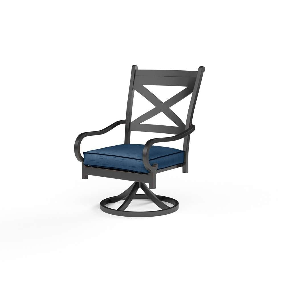 Sunset West - Monterey Swivel Dining Chair in Spectrum Indigo w/ Self Welt - SW3001-11-48080 veiw 1