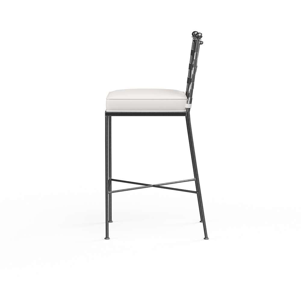 Sunset West - Provence Barstool in Canvas Flax w/ Self Welt - SW3201-7B-FLAX-STKIT veiw 2