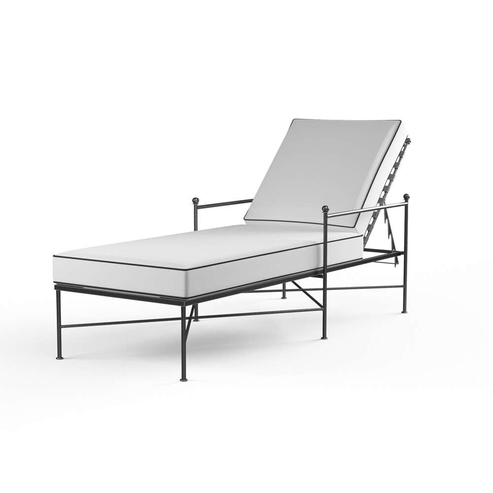 Sunset West - Provence Chaise Lounge in Canvas Natural w/ Contrast Spectrum Carbon Welt - SW3201-9-5404 veiw 1