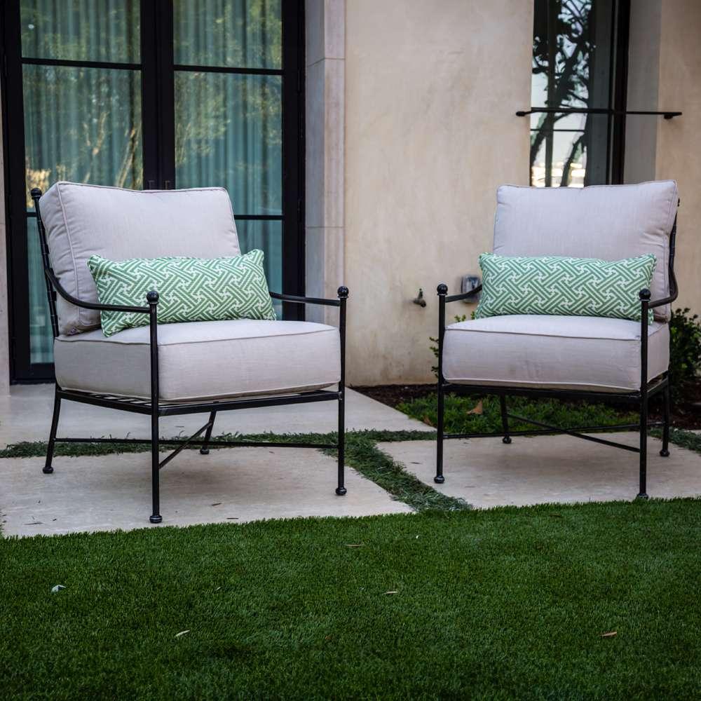 Sunset West - Provence Club Chair in Canvas Flax w/ Self Welt - SW3201-21-FLAX-STKIT veiw 3