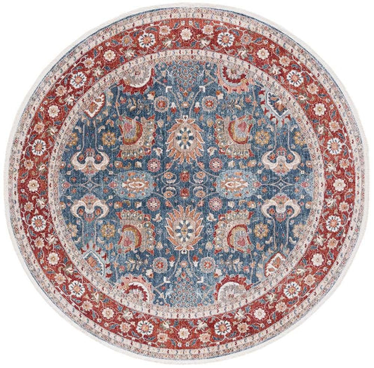 Lauren Ralph Lauren - 1412 Rug - 6-7in X 6-7in Round - Navy / Red Ivory veiw 1