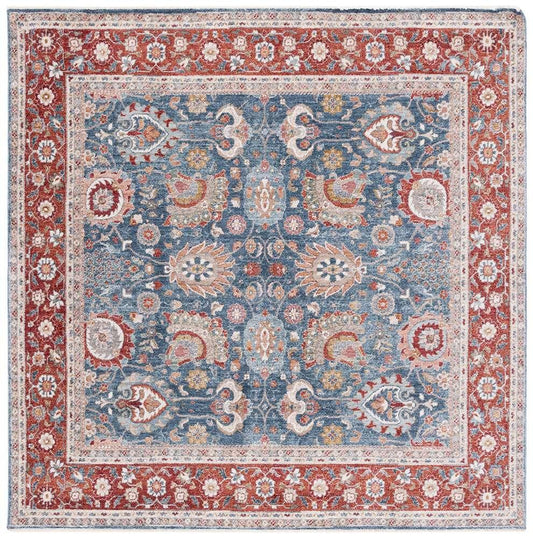 Lauren Ralph Lauren - 1412 Rug - 6-7in X 6-7in Square - Navy / Red Ivory veiw 1