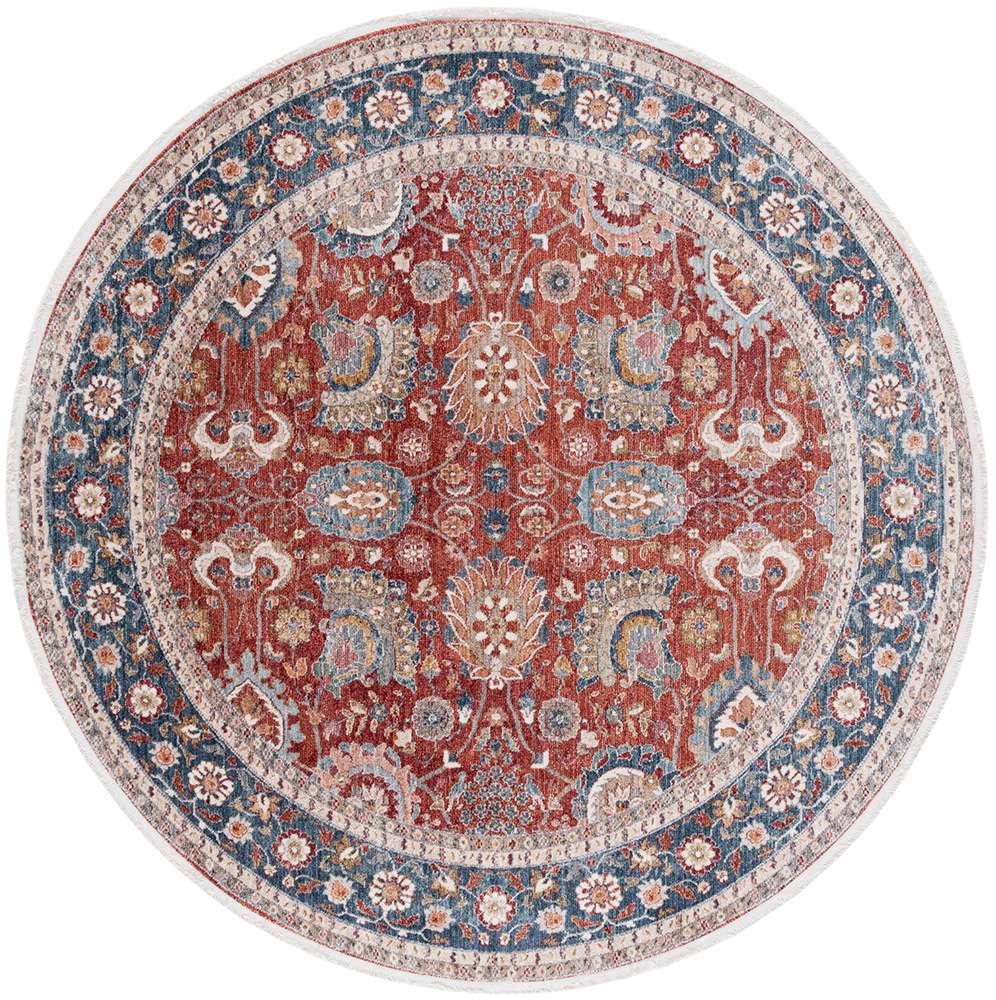 Lauren Ralph Lauren - 1412 Rug - 6-7in X 6-7in Round - Red / Navy Ivory veiw 1
